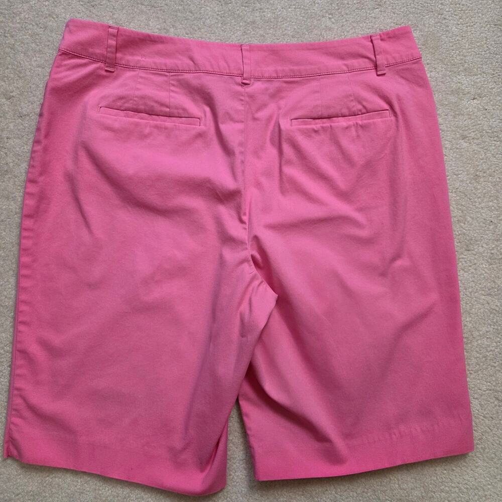 Talbots Size 12 Pink Chino Bermuda Shorts High Rise - Picture 2 of 12